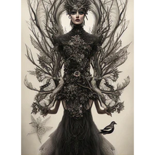 Load image into Gallery viewer, Black Widow - Mint Decoupage Paper