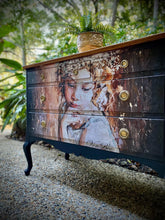 Load image into Gallery viewer, Pensive Girl - Mint Decoupage Paper