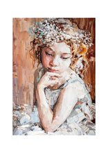 Load image into Gallery viewer, Pensive Girl - Mint Decoupage Paper