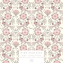 Load image into Gallery viewer, Pink Peacocks - Mint Tissue Paper
