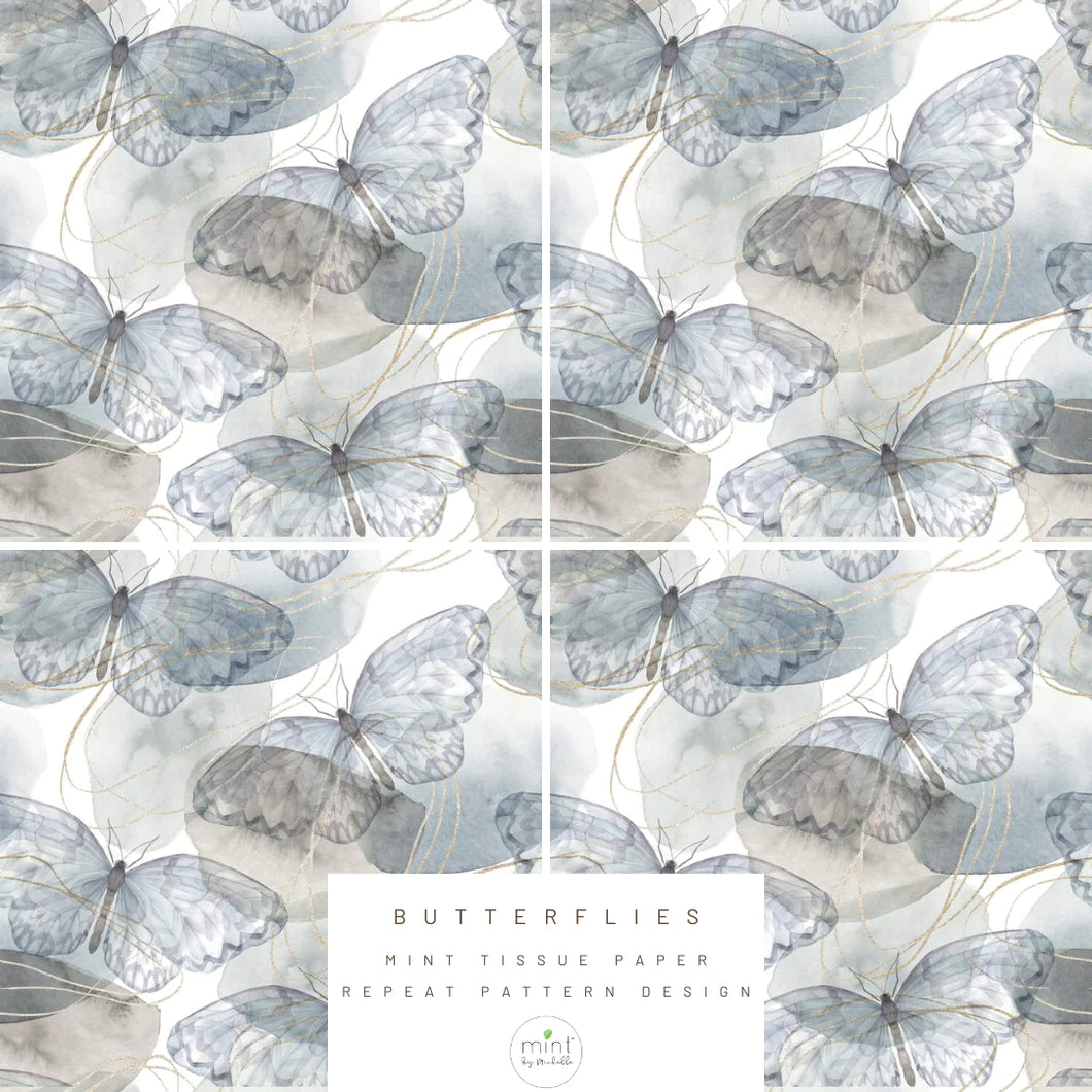 Butterflies - Mint by Michelle