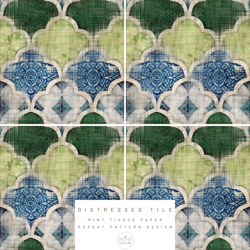 Distressed Tile - Mint by Michelle