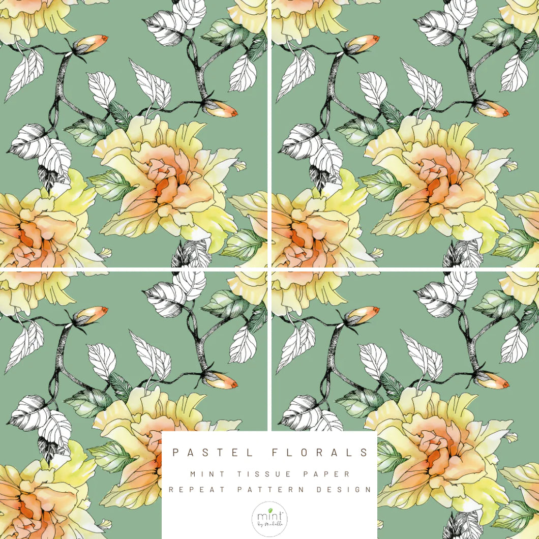 Pastel Florals - Mint by Michelle